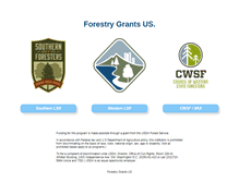 Tablet Screenshot of forestrygrants.org